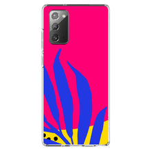 DistinctInk® Clear Shockproof Hybrid Case for Apple iPhone / Samsung Galaxy / Google Pixel - Summer Vibes Bold Flower Blue Pink Yellow