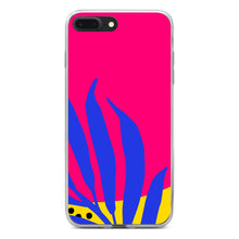 DistinctInk® Clear Shockproof Hybrid Case for Apple iPhone / Samsung Galaxy / Google Pixel - Summer Vibes Bold Flower Blue Pink Yellow