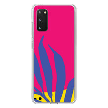 DistinctInk® Clear Shockproof Hybrid Case for Apple iPhone / Samsung Galaxy / Google Pixel - Summer Vibes Bold Flower Blue Pink Yellow