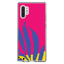 DistinctInk® Clear Shockproof Hybrid Case for Apple iPhone / Samsung Galaxy / Google Pixel - Summer Vibes Bold Flower Blue Pink Yellow