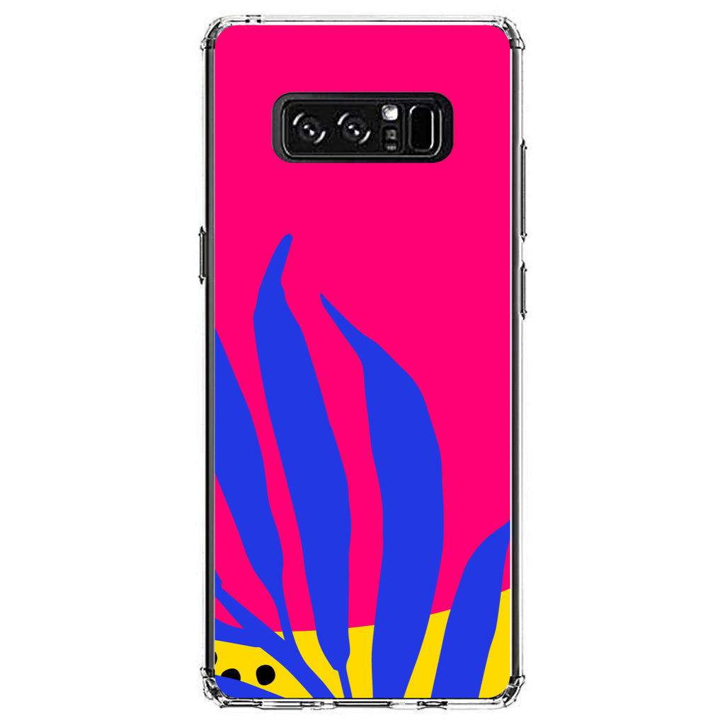 Summer Vibes Bold Flower Blue Pink Yellow Clear Shockproof iPhone Case, view 12