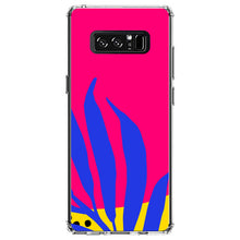 DistinctInk® Clear Shockproof Hybrid Case for Apple iPhone / Samsung Galaxy / Google Pixel - Summer Vibes Bold Flower Blue Pink Yellow