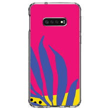 DistinctInk® Clear Shockproof Hybrid Case for Apple iPhone / Samsung Galaxy / Google Pixel - Summer Vibes Bold Flower Blue Pink Yellow
