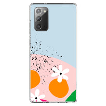 DistinctInk® Clear Shockproof Hybrid Case for Apple iPhone / Samsung Galaxy / Google Pixel - Summer Vibes Bold Flower Pink White Orange
