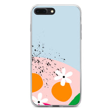 DistinctInk® Clear Shockproof Hybrid Case for Apple iPhone / Samsung Galaxy / Google Pixel - Summer Vibes Bold Flower Pink White Orange