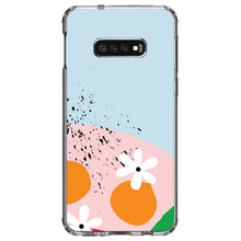 DistinctInk® Clear Shockproof Hybrid Case for Apple iPhone / Samsung Galaxy / Google Pixel - Summer Vibes Bold Flower Pink White Orange