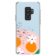 DistinctInk® Clear Shockproof Hybrid Case for Apple iPhone / Samsung Galaxy / Google Pixel - Summer Vibes Bold Flower Pink White Orange