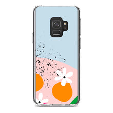 DistinctInk® Clear Shockproof Hybrid Case for Apple iPhone / Samsung Galaxy / Google Pixel - Summer Vibes Bold Flower Pink White Orange