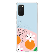 DistinctInk® Clear Shockproof Hybrid Case for Apple iPhone / Samsung Galaxy / Google Pixel - Summer Vibes Bold Flower Pink White Orange