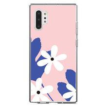 DistinctInk® Clear Shockproof Hybrid Case for Apple iPhone / Samsung Galaxy / Google Pixel - Summer Vibes Bold Flower Pink White Blue