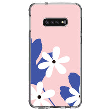 DistinctInk® Clear Shockproof Hybrid Case for Apple iPhone / Samsung Galaxy / Google Pixel - Summer Vibes Bold Flower Pink White Blue