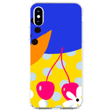 DistinctInk® Clear Shockproof Hybrid Case for Apple iPhone / Samsung Galaxy / Google Pixel - Summer Vibes Bold Flower Chery Pink Yellow