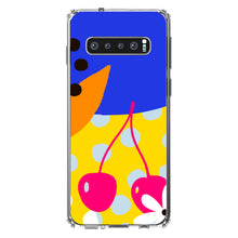 DistinctInk® Clear Shockproof Hybrid Case for Apple iPhone / Samsung Galaxy / Google Pixel - Summer Vibes Bold Flower Chery Pink Yellow