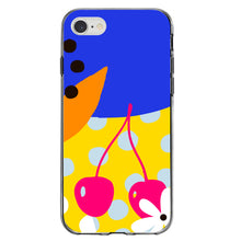 DistinctInk® Clear Shockproof Hybrid Case for Apple iPhone / Samsung Galaxy / Google Pixel - Summer Vibes Bold Flower Chery Pink Yellow