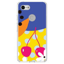 DistinctInk® Clear Shockproof Hybrid Case for Apple iPhone / Samsung Galaxy / Google Pixel - Summer Vibes Bold Flower Chery Pink Yellow