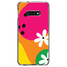 DistinctInk® Clear Shockproof Hybrid Case for Apple iPhone / Samsung Galaxy / Google Pixel - Summer Vibes Bold Flower Orange Pink Yellow