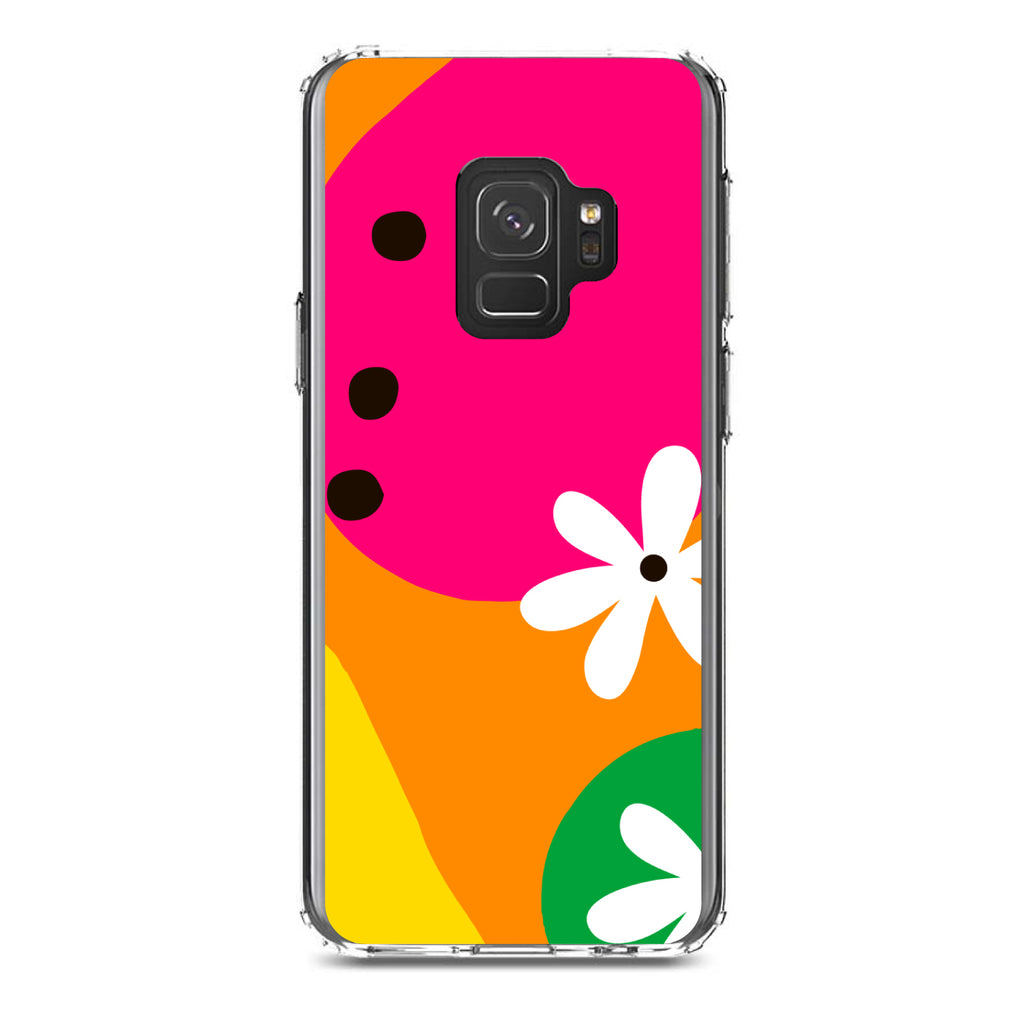 Summer Vibes Bold Flower Orange Pink Yellow Clear Shockproof iPhone Case, view 19