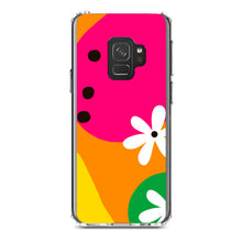 DistinctInk® Clear Shockproof Hybrid Case for Apple iPhone / Samsung Galaxy / Google Pixel - Summer Vibes Bold Flower Orange Pink Yellow