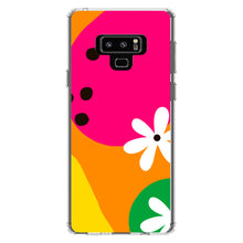 DistinctInk® Clear Shockproof Hybrid Case for Apple iPhone / Samsung Galaxy / Google Pixel - Summer Vibes Bold Flower Orange Pink Yellow