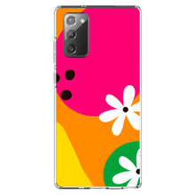DistinctInk® Clear Shockproof Hybrid Case for Apple iPhone / Samsung Galaxy / Google Pixel - Summer Vibes Bold Flower Orange Pink Yellow