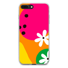 DistinctInk® Clear Shockproof Hybrid Case for Apple iPhone / Samsung Galaxy / Google Pixel - Summer Vibes Bold Flower Orange Pink Yellow