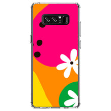 DistinctInk® Clear Shockproof Hybrid Case for Apple iPhone / Samsung Galaxy / Google Pixel - Summer Vibes Bold Flower Orange Pink Yellow