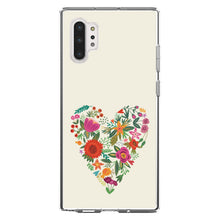 DistinctInk® Clear Shockproof Hybrid Case for Apple iPhone / Samsung Galaxy / Google Pixel - Spring Collection - Floral Heart Green Red