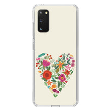 DistinctInk® Clear Shockproof Hybrid Case for Apple iPhone / Samsung Galaxy / Google Pixel - Spring Collection - Floral Heart Green Red