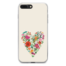 DistinctInk® Clear Shockproof Hybrid Case for Apple iPhone / Samsung Galaxy / Google Pixel - Spring Collection - Floral Heart Green Red