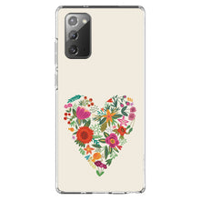 DistinctInk® Clear Shockproof Hybrid Case for Apple iPhone / Samsung Galaxy / Google Pixel - Spring Collection - Floral Heart Green Red
