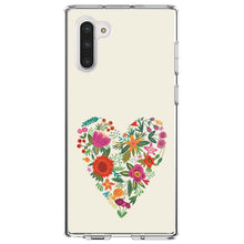 DistinctInk® Clear Shockproof Hybrid Case for Apple iPhone / Samsung Galaxy / Google Pixel - Spring Collection - Floral Heart Green Red
