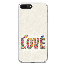 DistinctInk® Clear Shockproof Hybrid Case for Apple iPhone / Samsung Galaxy / Google Pixel - Spring Collection - Floral LOVE Birds