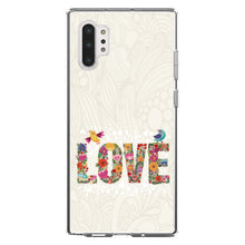 DistinctInk® Clear Shockproof Hybrid Case for Apple iPhone / Samsung Galaxy / Google Pixel - Spring Collection - Floral LOVE Birds