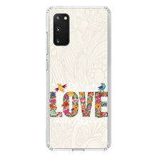 DistinctInk® Clear Shockproof Hybrid Case for Apple iPhone / Samsung Galaxy / Google Pixel - Spring Collection - Floral LOVE Birds