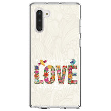 DistinctInk® Clear Shockproof Hybrid Case for Apple iPhone / Samsung Galaxy / Google Pixel - Spring Collection - Floral LOVE Birds