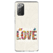 DistinctInk® Clear Shockproof Hybrid Case for Apple iPhone / Samsung Galaxy / Google Pixel - Spring Collection - Floral LOVE Birds