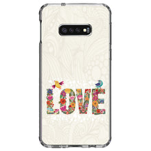 DistinctInk® Clear Shockproof Hybrid Case for Apple iPhone / Samsung Galaxy / Google Pixel - Spring Collection - Floral LOVE Birds