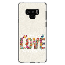 DistinctInk® Clear Shockproof Hybrid Case for Apple iPhone / Samsung Galaxy / Google Pixel - Spring Collection - Floral LOVE Birds