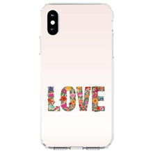 DistinctInk® Clear Shockproof Hybrid Case for Apple iPhone / Samsung Galaxy / Google Pixel - Spring Collection - Floral LOVE Flowers