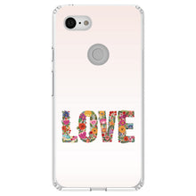 DistinctInk® Clear Shockproof Hybrid Case for Apple iPhone / Samsung Galaxy / Google Pixel - Spring Collection - Floral LOVE Flowers