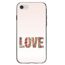 DistinctInk® Clear Shockproof Hybrid Case for Apple iPhone / Samsung Galaxy / Google Pixel - Spring Collection - Floral LOVE Flowers