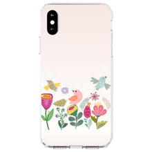 DistinctInk® Clear Shockproof Hybrid Case for Apple iPhone / Samsung Galaxy / Google Pixel - Spring Collection - Flowers and Birds