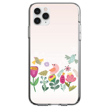 DistinctInk® Clear Shockproof Hybrid Case for Apple iPhone / Samsung Galaxy / Google Pixel - Spring Collection - Flowers and Birds