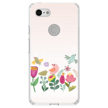 DistinctInk® Clear Shockproof Hybrid Case for Apple iPhone / Samsung Galaxy / Google Pixel - Spring Collection - Flowers and Birds