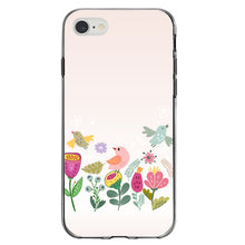 DistinctInk® Clear Shockproof Hybrid Case for Apple iPhone / Samsung Galaxy / Google Pixel - Spring Collection - Flowers and Birds