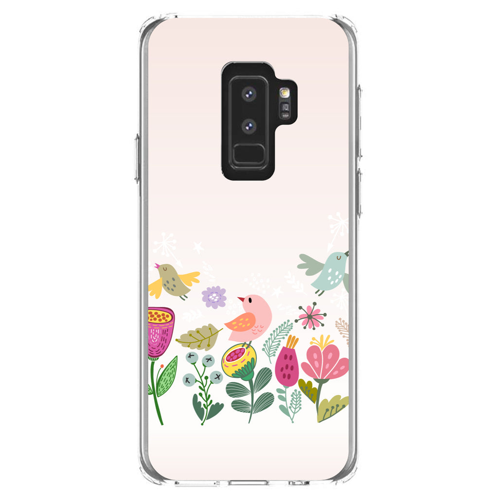 Spring Collection, Flowers and Birds Clear Shockproof iPhone Case, view 20