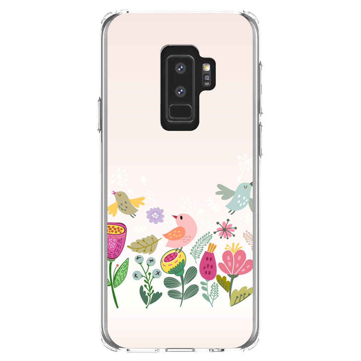 Spring Collection, Flowers and Birds Clear Shockproof iPhone Case, view 20