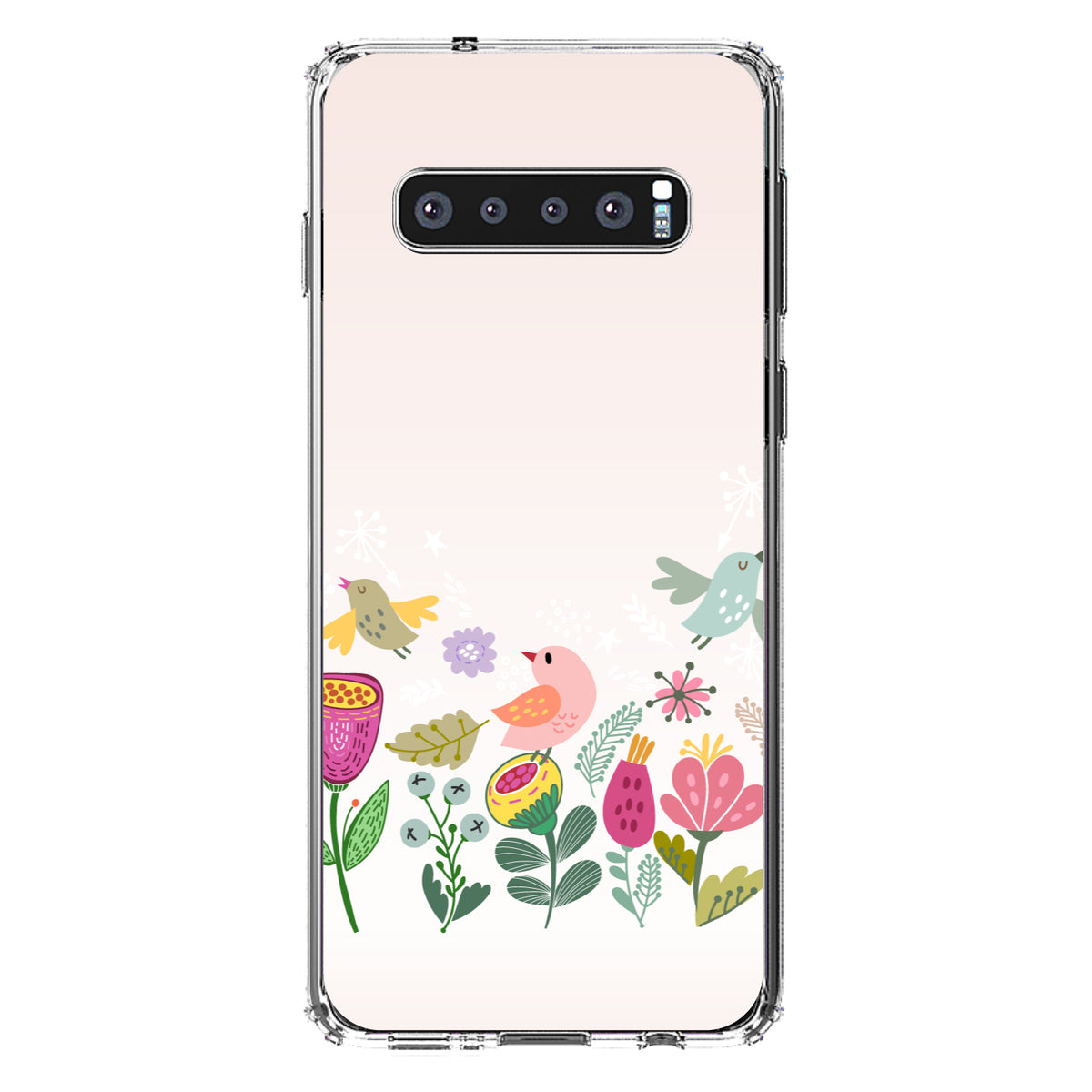 Spring Collection, Flowers and Birds Clear Shockproof iPhone Case, view 16
