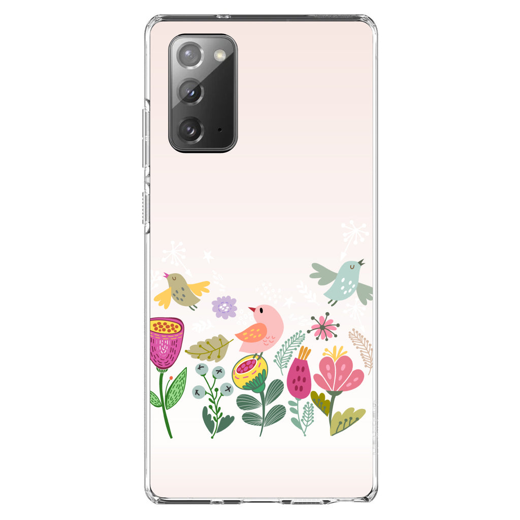 Spring Collection, Flowers and Birds Clear Shockproof iPhone Case, view 7