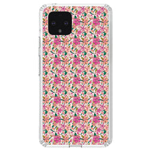 DistinctInk® Clear Shockproof Hybrid Case for Apple iPhone / Samsung Galaxy / Google Pixel - Preppy Pattern - Pink Flowers Floral